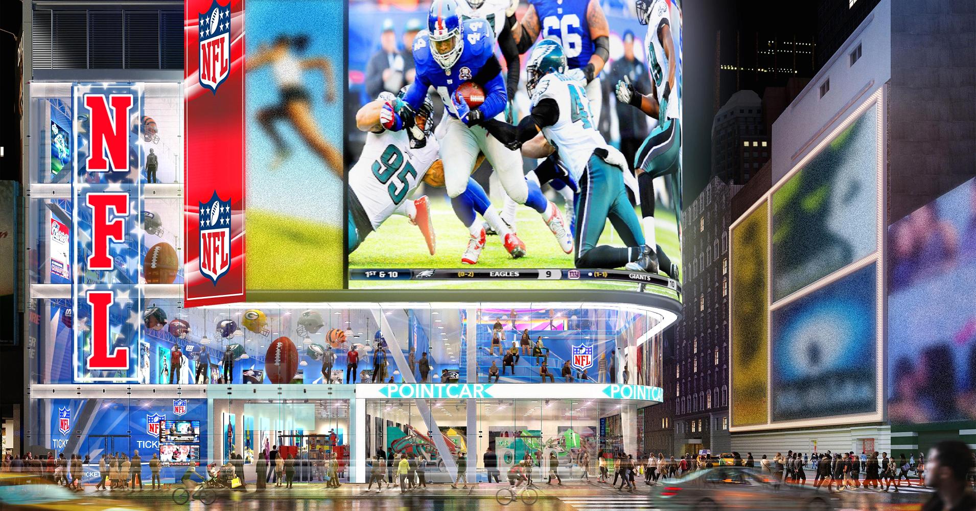 What the new NFL, FootLocker ($FL), and Hershey ($HSY) stores in Times SQ are revealing to #thematicinvestors